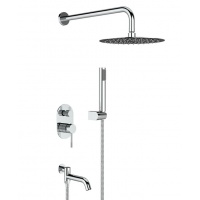 Душевая система VIEIR V403564, встраиваемая, излив, тропический душ, ручной душ, хром