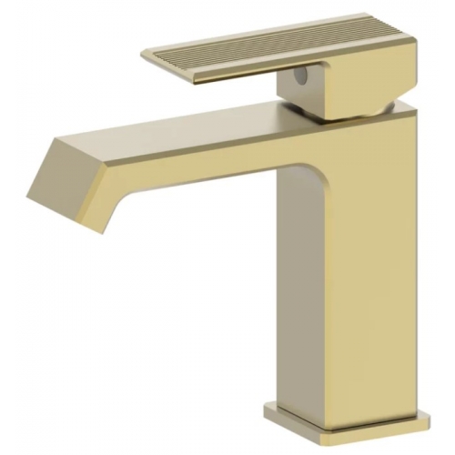 Смеситель для раковины VIEIR V443511S, однорычажный, Г-излив, золото матовое купить в интернет магазине Санрай73