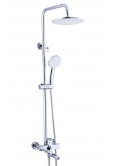Душевая система VIEIR V283562 однорычажная, поворотный излив, ручной и тропический душ, штанга, хром