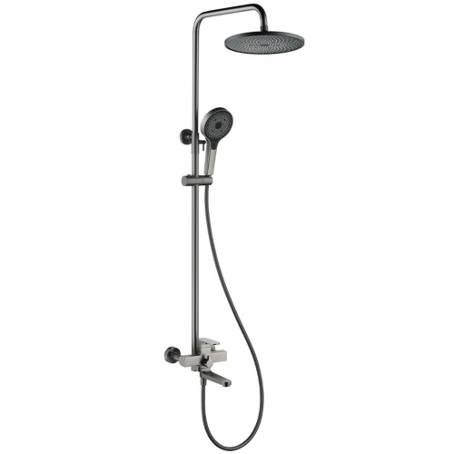Душевая система VIEIR V283562C однорычажная, поворотный излив, ручной и тропический душ, штанга, графит купить в интернет магазине Санрай73