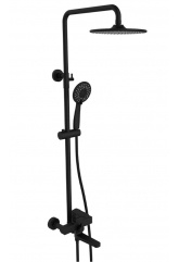 Душевая система VIEIR V283562C однорычажная, поворотный излив, ручной и тропический душ, штанга, чер
