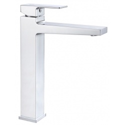 Смеситель для раковины VIEIR V393512, однорычажный, высокий Г-излив, хром