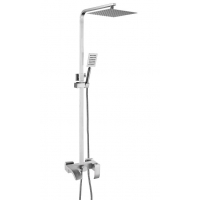 Душевая система VIEIR V303562, однорычажная, литой излив, ручной душ, тропический душ, штанга,сатин