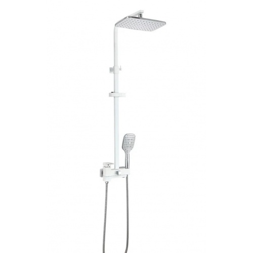 Душевая система VIEIR V393562F, однорычажный, поворотный излив, ручной и тропический душ, штанга, белый купить в интернет магазине Санрай73