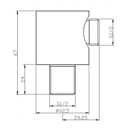 Подключение для душевого шланга Zenta Бланко