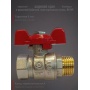 Кран шаровой 1/2"ВР/НР Rommer бабочка красная