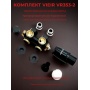 Комплект для нижнего подключения радиатора Vieir черный 3/4"х1/2", универсальный