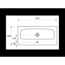 Раковина Cersanit Moduo 80 Slim, подвесная, накладная