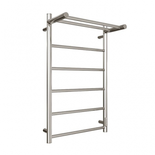 SHQ-J1RR-F08050 STOUT полотенцесушитель элекрический JAZZ round 80*50 Полированный с полкой купить в интернет магазине Санрай73