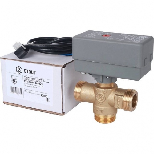 3-Ходовой зональный клапан, сервопривод 230V, с кабелем 1м., НР 1", Kv 8 купить в интернет магазине Санрай73