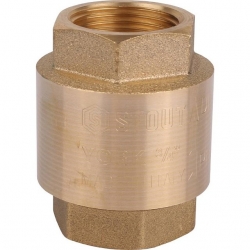 Клапан обратный пружинный муфтовый с пластиковым седлом STOUT 3/4