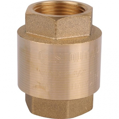 Клапан обратный пружинный муфтовый с пластиковым седлом STOUT 3/4 купить в интернет магазине Санрай73