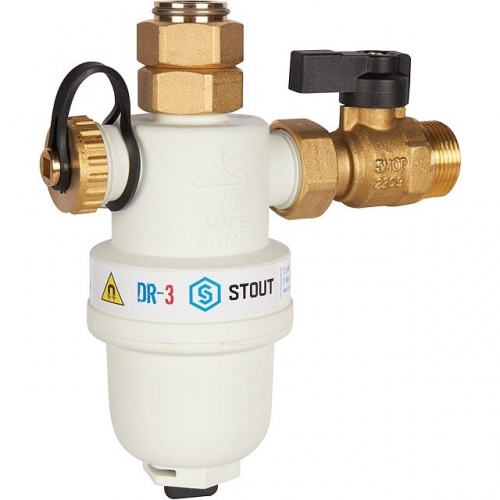 SFW-0072-000020 STOUT Фильтр -шламоотделитель с магнитом для настенных котлов, 3/4" НР-3/4" НГ-3/4" НР купить в интернет магазине Санрай73