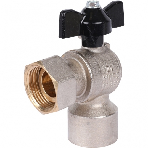 Кран шаровой STOUT 3/4x3/4 с накидной гайкой угловой, ВР/накидная гайка, ручка бабочка купить в интернет магазине Санрай73