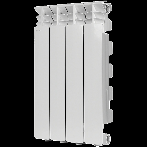 Радиатор алюминиевый STOUT GAMMA 500 4 секции боковое подключение (белый RAL 9010) купить в интернет магазине Санрай73