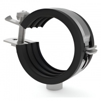 Хомут для труб одновинтовой STOUT с гайкой М8, 1 1/2"