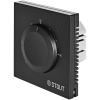 STOUT Термостат теплого пола 16А черный