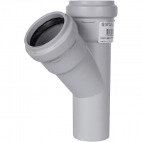 Тройник канализационный бесшумный STOUT D 58 x 58 / 45°