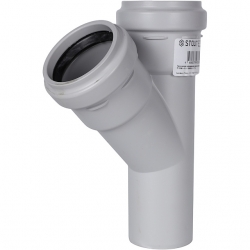 Тройник канализационный бесшумный STOUT D 58 x 58 / 45°