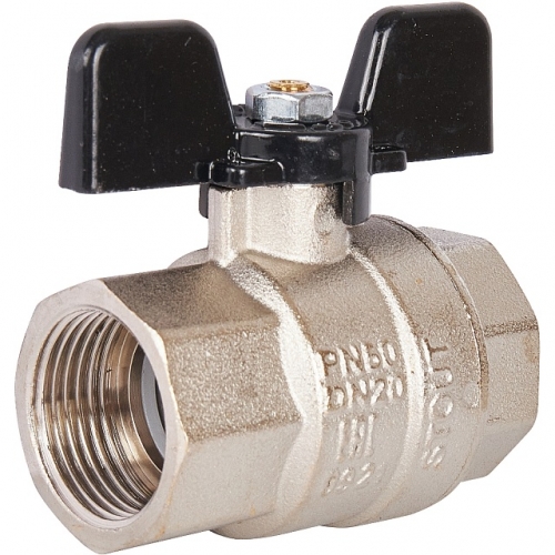 Кран шаровой STOUT полнопроходной, ВР/ВР, ручка бабочка 3/4 купить в интернет магазине Санрай73