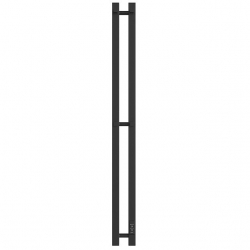 SHQ-R2Q0-012008 STOUT полотенцесушитель элекрический ROCK quadro 120*08 Черный матовый 2 опоры