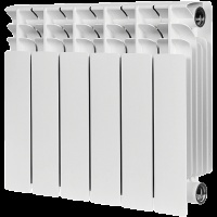 Радиатор биметаллический STOUT TITAN 350 6 секций боковое подключение (белый RAL 9016)