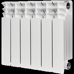 Радиатор биметаллический STOUT TITAN 350 6 секций боковое подключение (белый RAL 9016)