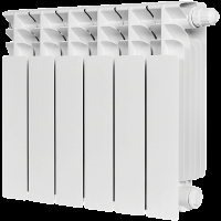 Радиатор биметаллический STOUT TITAN VENTIL 350 6 секций нижнее правое подключение