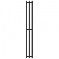 SHQ-R2Q0-012012 STOUT полотенцесушитель элекрический ROCK quadro 120*12 Черный матовый 2 опоры