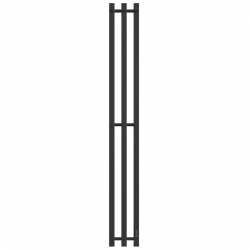 SHQ-R2Q0-012012 STOUT полотенцесушитель элекрический ROCK quadro 120*12 Черный матовый 2 опоры