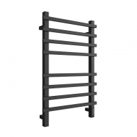 SHQ-T2QQ-008050 STOUT полотенцесушитель элекрический TECHNO quadro 80*50 Черный матовый