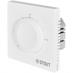 STOUT Термостат универсальный 3А, ON/OFF белый