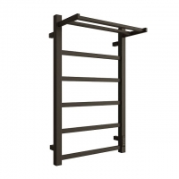 SHQ-J2QQ-F08050 STOUT полотенцесушитель элекрический JAZZ quadro 80*50 Черный матовый с полкой