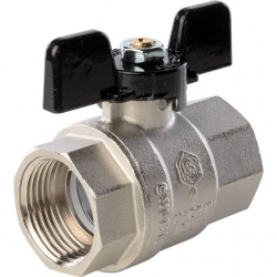Кран шаровой STOUT полнопроходной, ВР/ВР, ручка бабочка 1