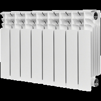 Радиатор биметаллический STOUT TITAN 350 8 секций боковое подключение (белый RAL 9016)