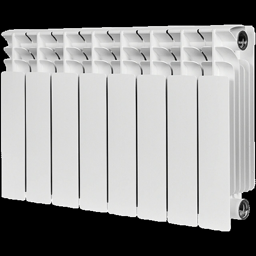 Радиатор биметаллический STOUT TITAN 350 8 секций боковое подключение (белый RAL 9016) купить в интернет магазине Санрай73