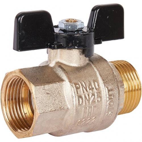 Кран шаровой STOUT полнопроходной, ВР/НР, ручка бабочка 1 купить в интернет магазине Санрай73