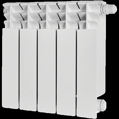 Радиатор биметаллический STOUT TITAN VENTIL 350 5 секций нижнее правое подключение купить в интернет магазине Санрай73