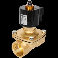 STOUT Клапан соленоидный (электромагнитный), прямого действия, НО, 220В, G1 1/2, EPDM