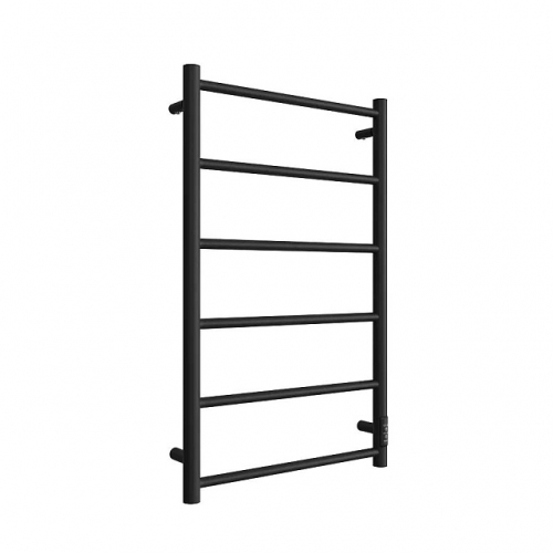 SHQ-J2RR-008050 STOUT полотенцесушитель элекрический JAZZ round 80*50 Черный матовый купить в интернет магазине Санрай73