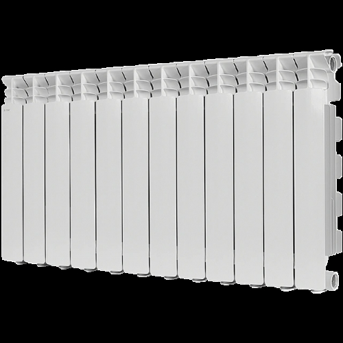 Радиатор алюминиевый STOUT GAMMA 500 12 секций боковое подключение (белый RAL 9010) купить в интернет магазине Санрай73