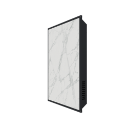 Отопительная панель STOUT WHITE STONE SCT 60*60 белый гранит / черный корпус