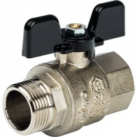 Кран шаровой полнопроходной STOUT ВР/НР, ручка бабочка 3/4