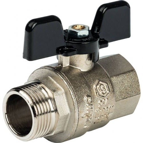 Кран шаровой полнопроходной STOUT ВР/НР, ручка бабочка 3/4 купить в интернет магазине Санрай73