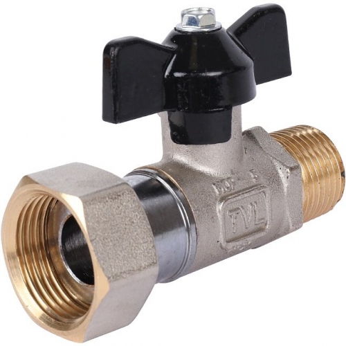 Кран шаровой STOUT 1/2x3/4 с накидной гайкой, НР/накидная гайка, ручка бабочка купить в интернет магазине Санрай73