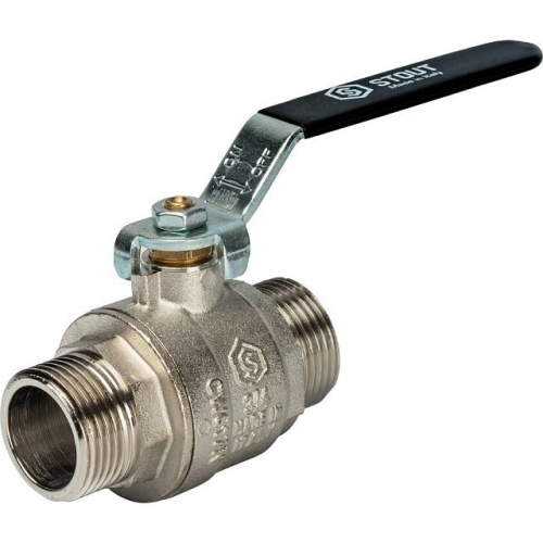 Кран шаровой STOUT полнопроходной, НР/НР, ручка рычаг 3/4 купить в интернет магазине Санрай73