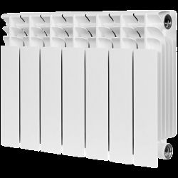 Радиатор биметаллический STOUT TITAN 350 7 секций боковое подключение (белый RAL 9016)