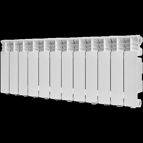 Радиатор алюминиевый STOUT GAMMA 350 12 секций боковое подключение (белый RAL 9010) купить в интернет магазине Санрай73