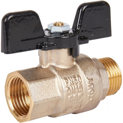 Кран шаровой полнопроходной STOUT ВР/НР, ручка бабочка 1/2 купить в интернет магазине Санрай73