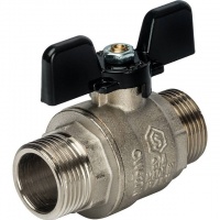 Кран шаровой STOUT полнопроходной, НР/НР, ручка бабочка 3/4